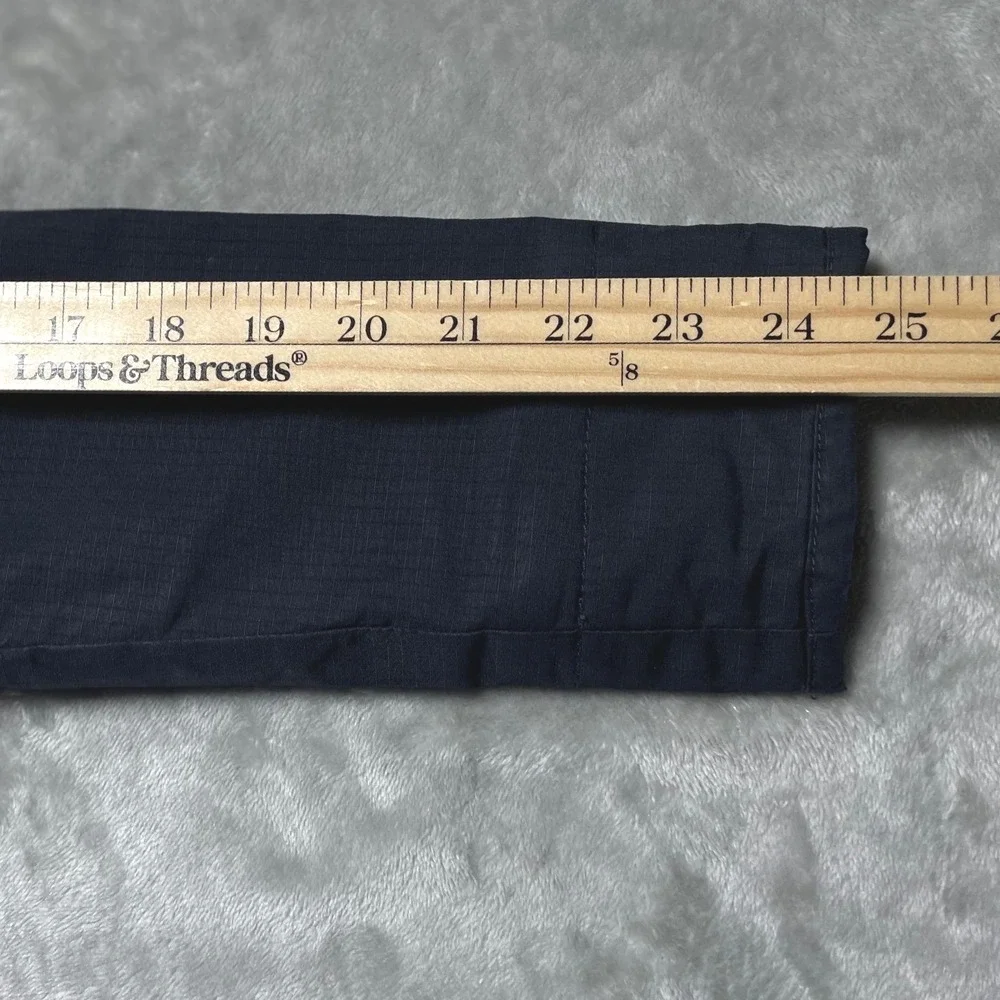 Hollister Navy Blue All-Weather Jacket Fleece Lined Removable Hood XS No Fur - Picture 11 of 15